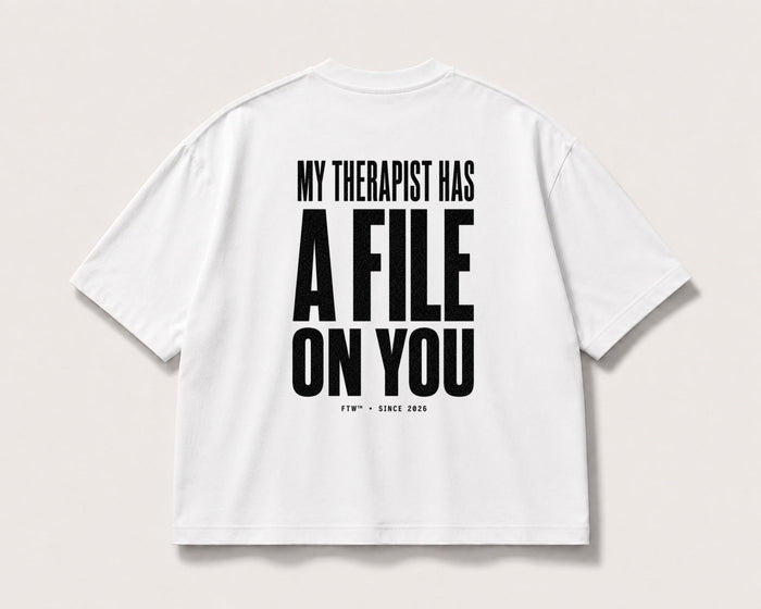 A File on You Back-Print Oversized Tee