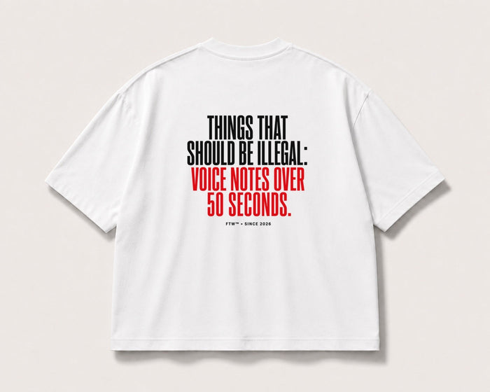 Voice Notes Back-Print Oversized Tee