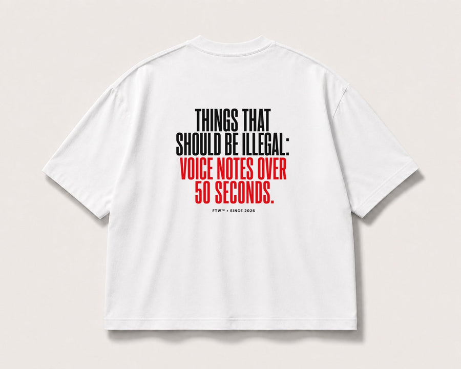 Voice Notes Back-Print Oversized Tee