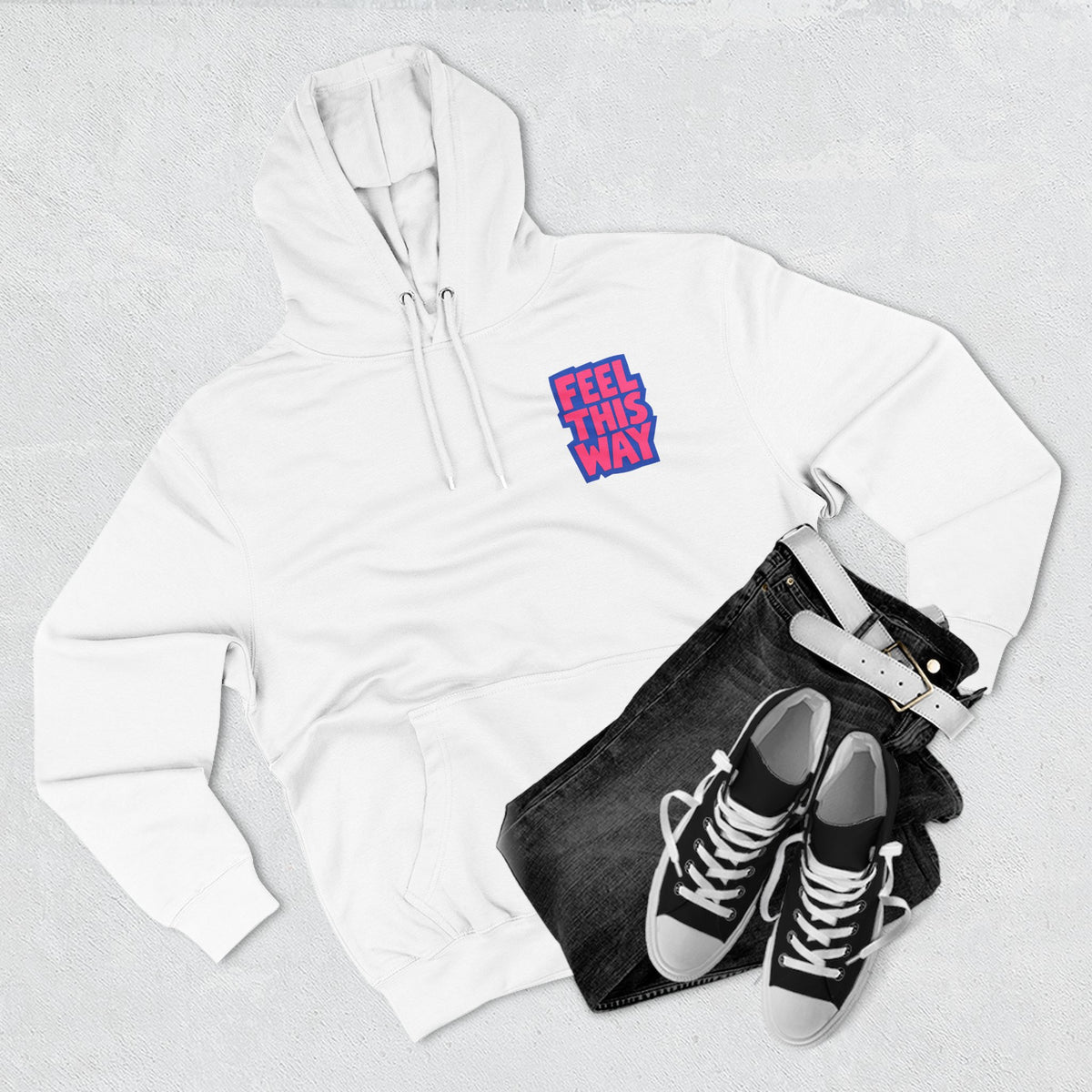Three-Panel Fleece Hoodie