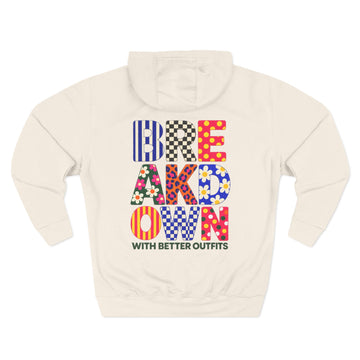 Three-Panel Fleece Hoodie