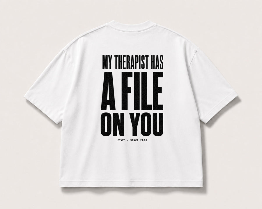 A File on You Back-Print Oversized Tee
