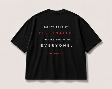 Don’t Take It Personally Back-Print Tee – black product view