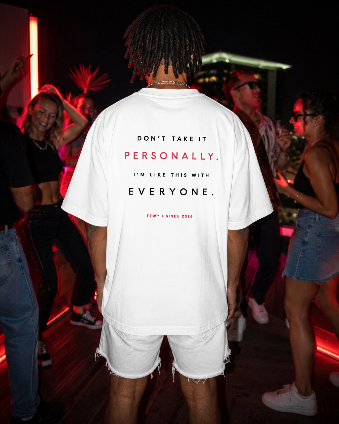 Don’t Take It Personally Back-Print Tee – men's lifestyle view