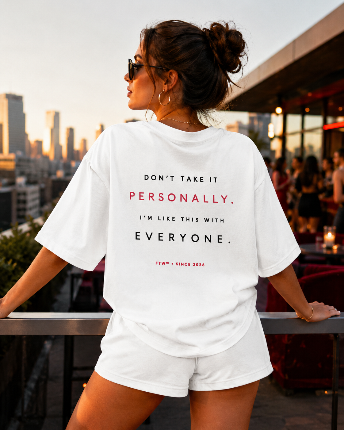 Don’t Take It Personally Back-Print Tee – women's lifestyle view
