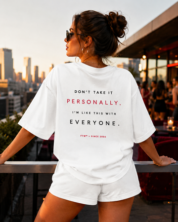 Don’t Take It Personally Back-Print Tee – women's lifestyle view