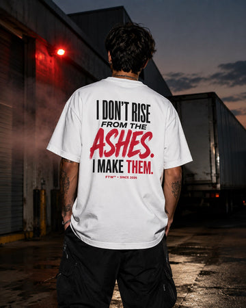 From the Ashes Back-Print Oversized Tee – men's lifestyle view
