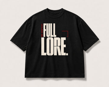 Full Lore Oversized Graphic Tee – black product view