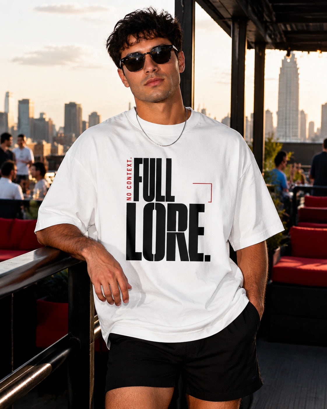 Full Lore Oversized Graphic Tee – men's lifestyle view