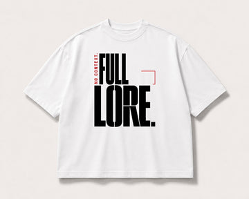 Full Lore Oversized Graphic Tee – white product view