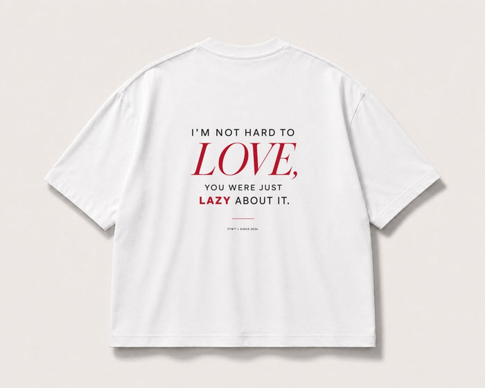 Hard to Love Back-Print Oversized Tee