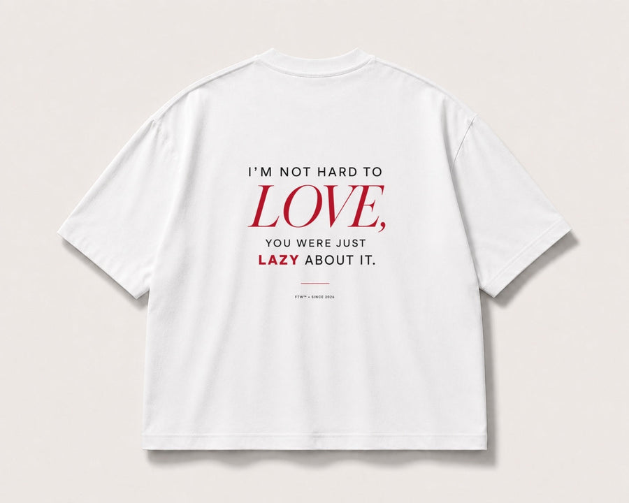 Hard to Love Back-Print Oversized Tee