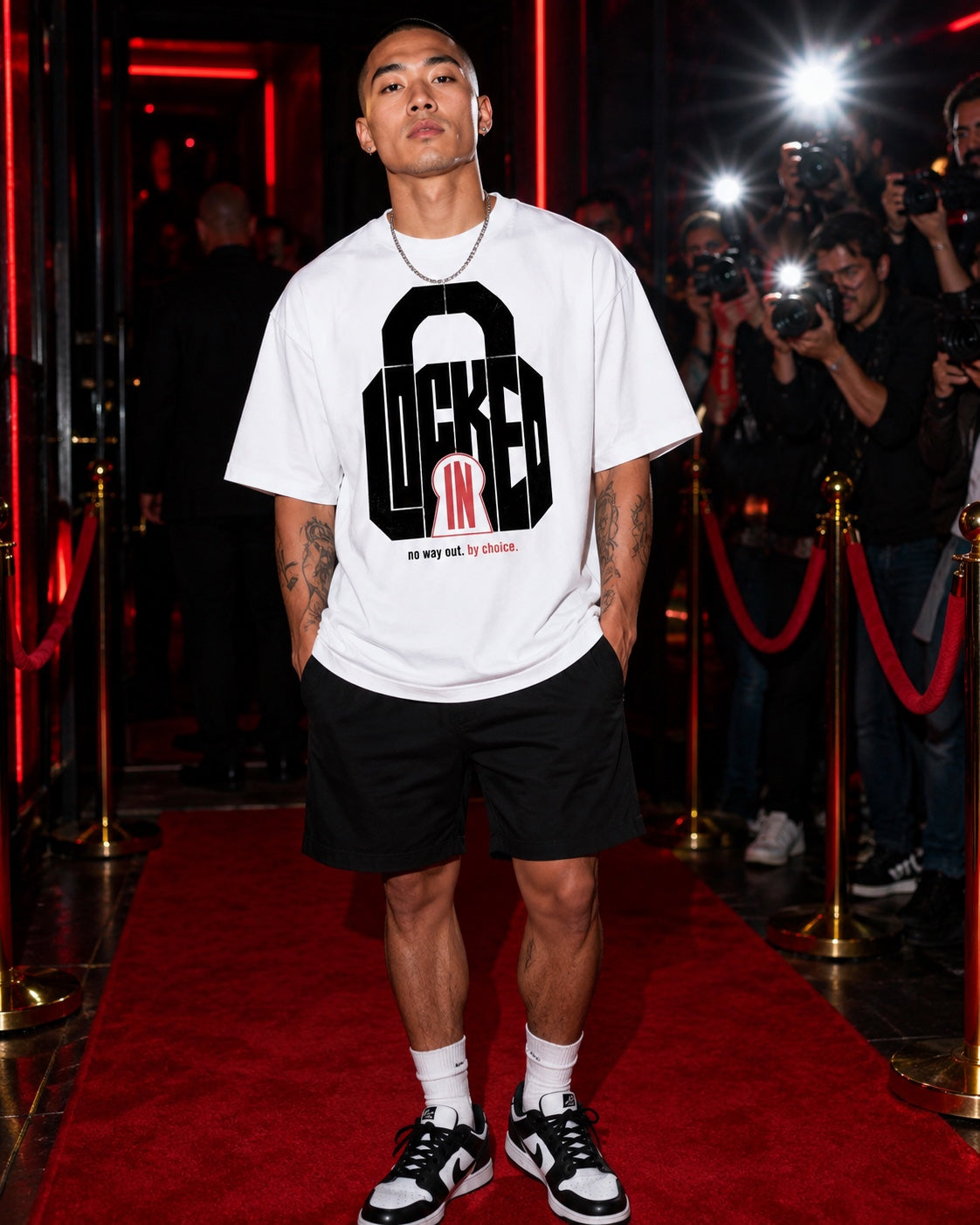 Locked In Oversized Graphic Tee – men's lifestyle view