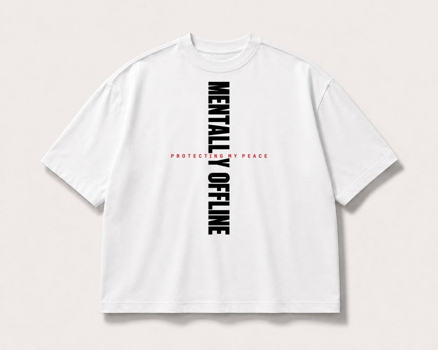 Mentally Offline Oversized Graphic Tee