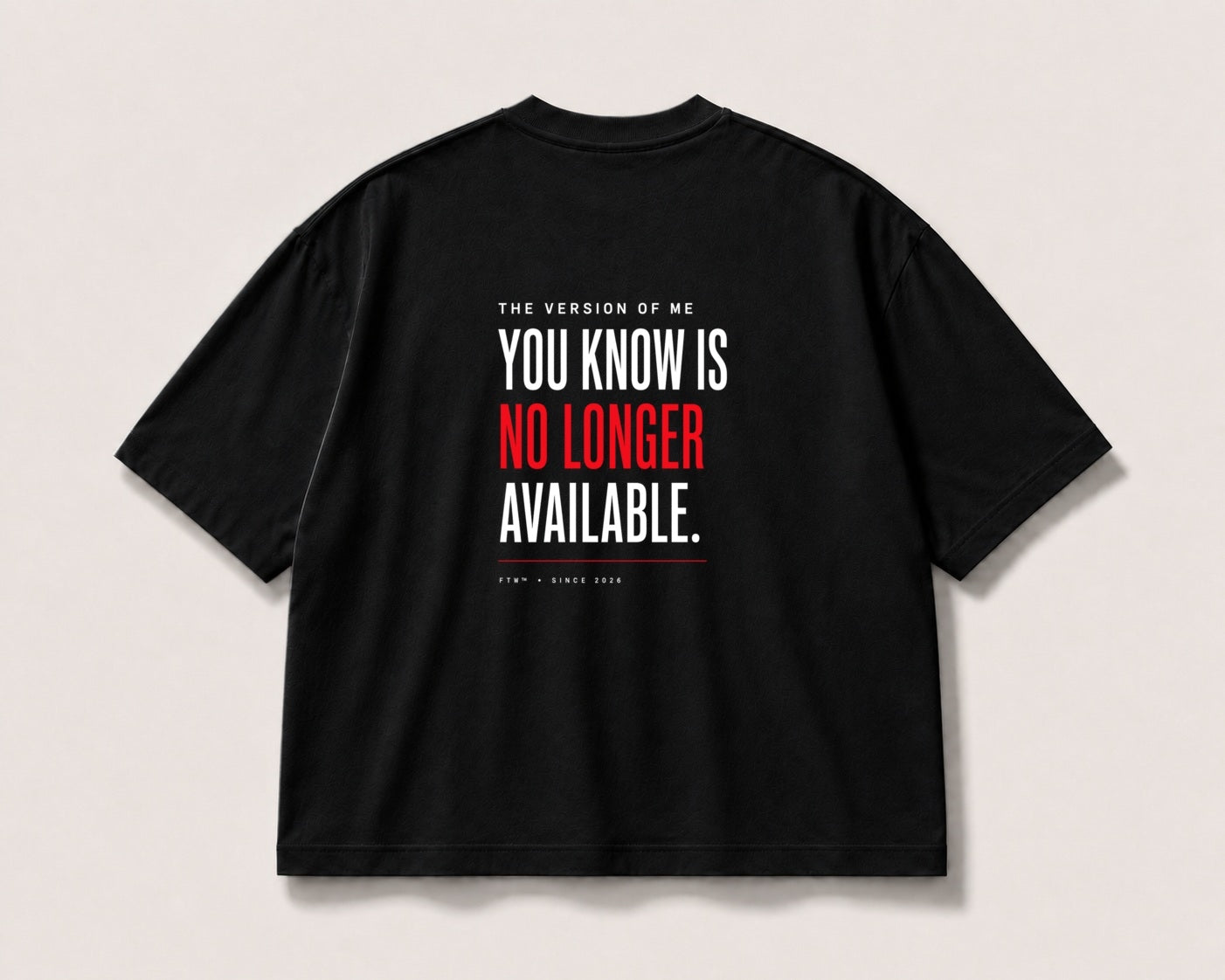 No Longer Available Back-Print Tee – black product view