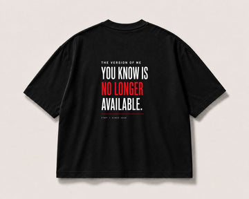 No Longer Available Back-Print Tee – black product view