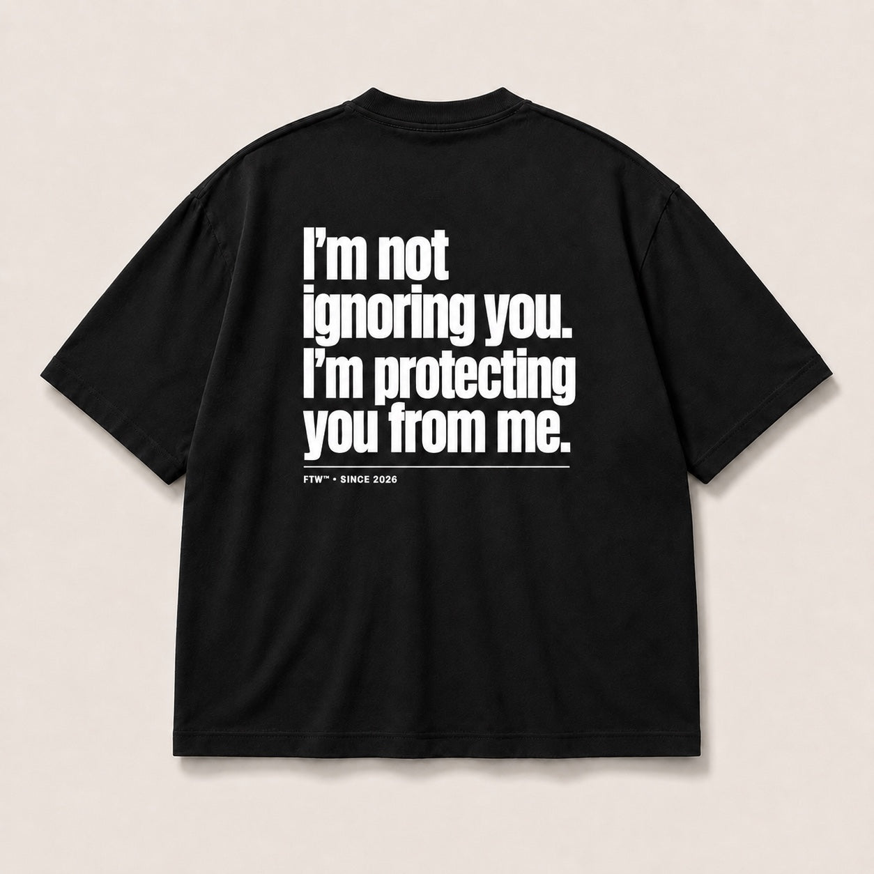 Protecting You From Me Back-Print Tee – black product view