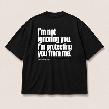 Protecting You From Me Back-Print Tee – black product view