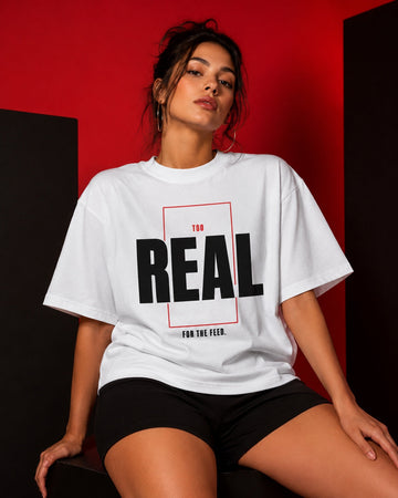Too Real for the Feed Oversized Tee – women's lifestyle view